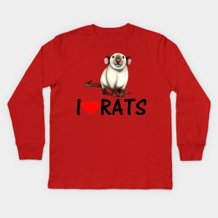 I LOVE RATS - Siamese Kids Long Sleeve T-Shirt